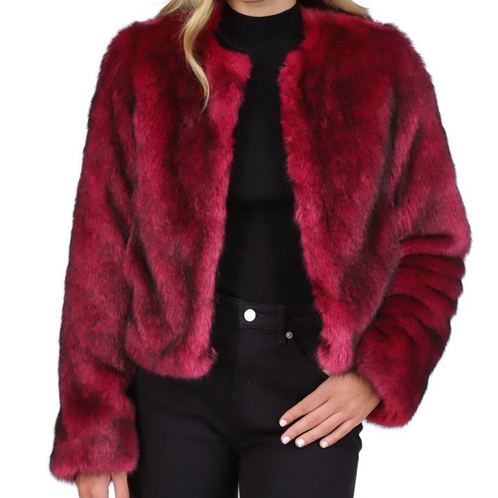 NWT Michael Kors Faux Fur Coat Jacket Medium